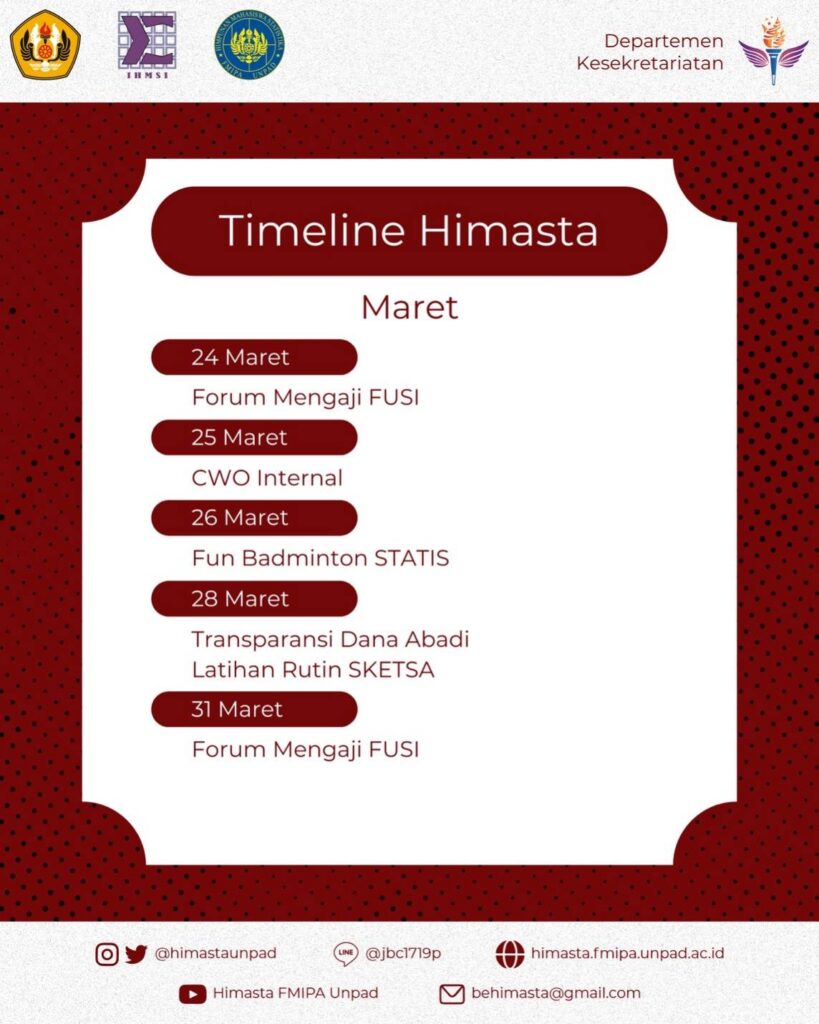 Timeline Himasta Maret Himasta