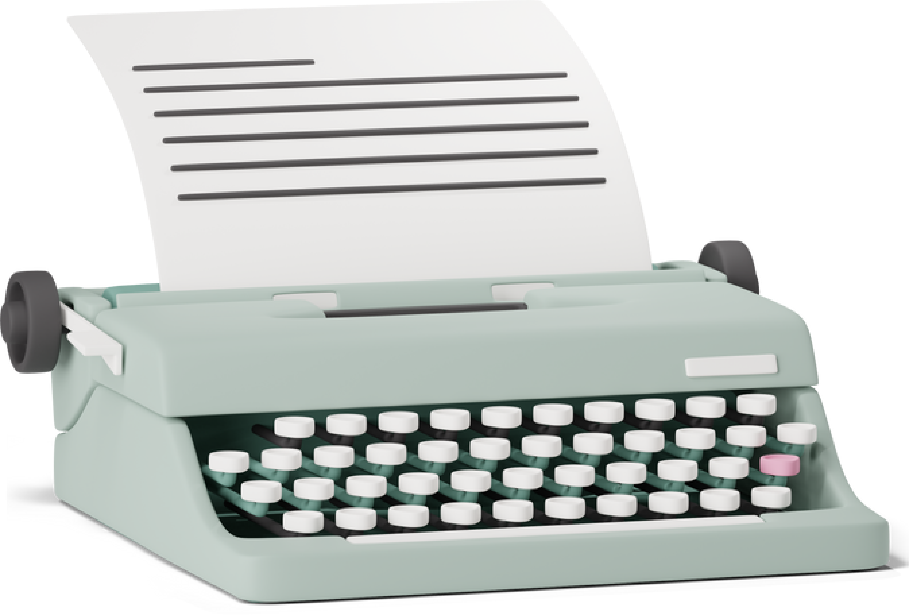 green typewriter